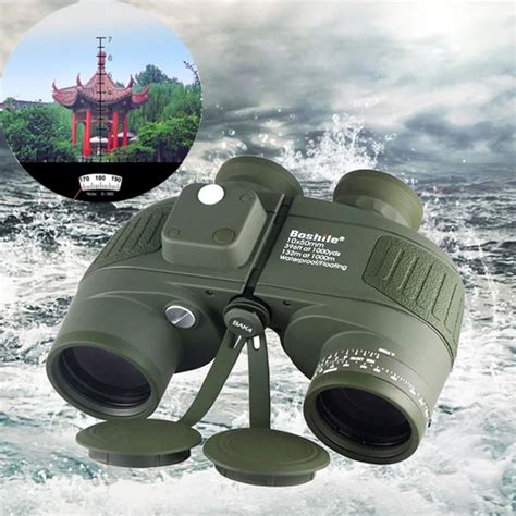 Boshile 10X50 Binoculars Waterproof Marine Binoculars Waterproof Digital Compass Hunting ...