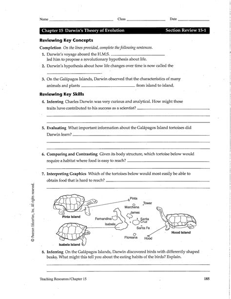 Evolution Natural Selection And Speciation Skills Worksheet Answers - SkillsWorksheets.com