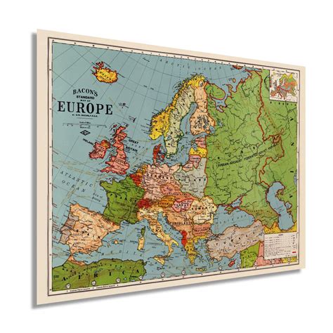 Buy Historix Vintage 1925 Map of Europe - 18x24 Inch Vintage Map Europe Wall Art - Bacon's ...