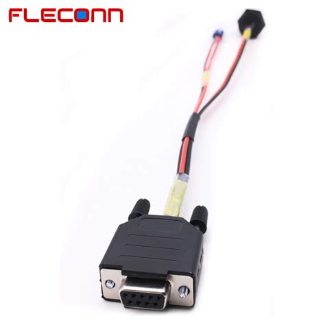 High Big Current DB9 Female Connector Cable with UL2468 16AWG 2 Pin Wire Harness