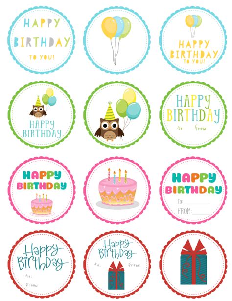 FREE Printable Birthday Gift Tags