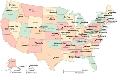 Picture Of Map Of United States With Capitals - Dannie Elisabeth