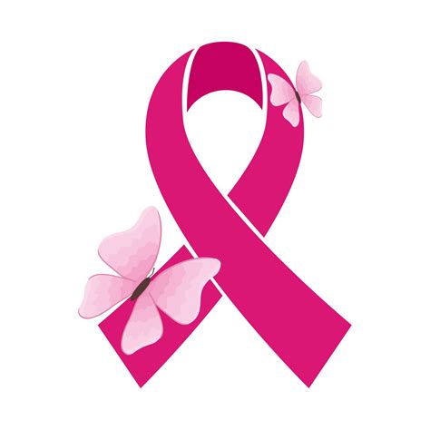 pink ribbon with butterflies of breast cancer awareness vector design 1904407 Vector Art at Vecteezy