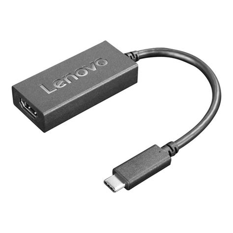 Lenovo - External video adapter - USB-C - HDMI - black - for Legion Y720-15; Miix 520-12; Tablet ...