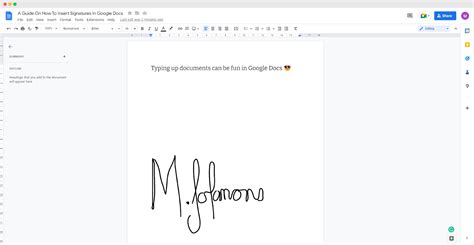 How To Insert Signatures In Google Docs