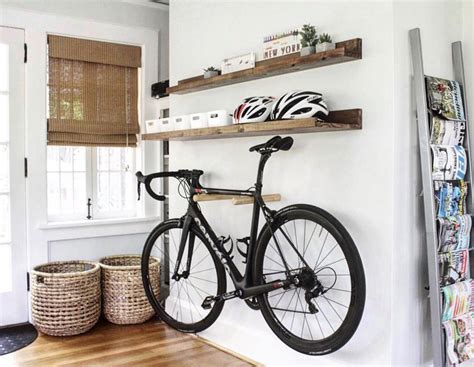 Bike Rack Bike Hanger Bike Wall Mount Wood Bike Rack Bike - Etsy UK