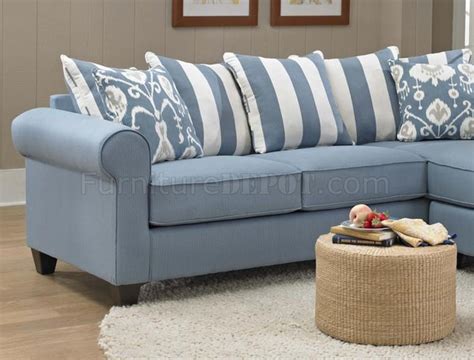 Light Blue Sectional Sofa With Chaise - Sofa Design Ideas