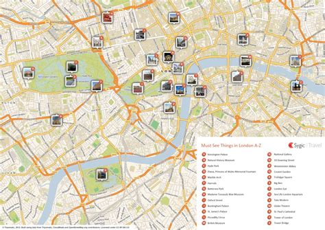 London Printable Tourist Map | Sygic Travel - London Street Map Printable | Printable Maps