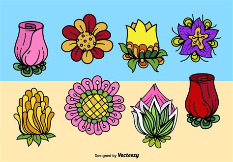 Cartoon cute flowers - Download Free Vector Art, Stock Graphics & Images