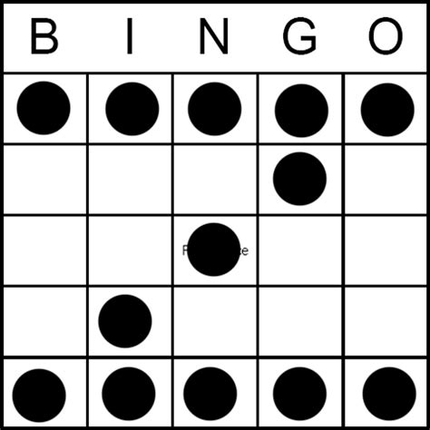 Bingo Game Pattern - Letter Z