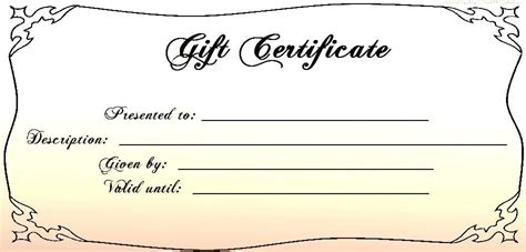 Printable Gift Certificate Paper | Template Business PSD, Excel, Word, PDF