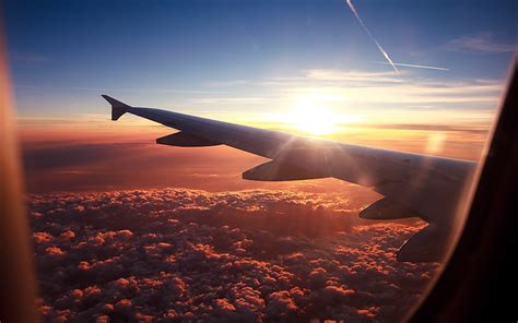 HD wallpaper: white airplane, nature, landscape, minimalism, sky, clouds, aircraft | Wallpaper Flare