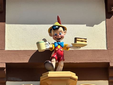 PHOTOS: Pinocchio Figure Updated on The Pinocchio Village Haus Sign in the Magic Kingdom ...