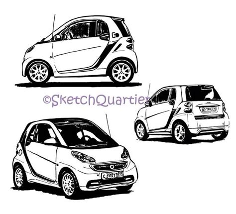 Smart Car Sketch at PaintingValley.com | Explore collection of Smart Car Sketch