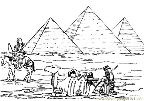 Coloring Pages Egyptian Pyramids (Countries > Egypt) - free printable coloring page online