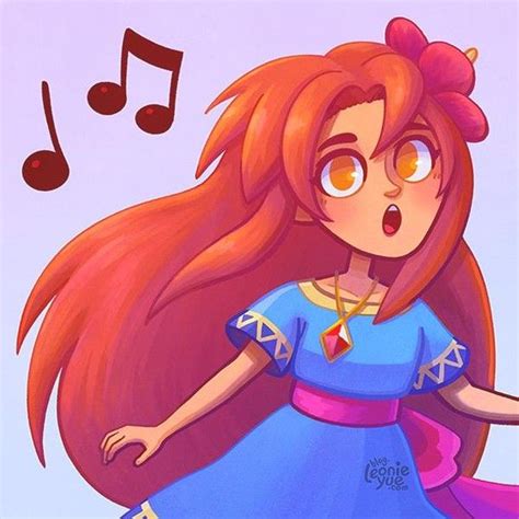 Legend of Zelda Link's Awakening art > Marin singing the Ballad of the Wind Fish | leonieyueart ...