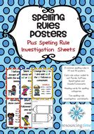 Spelling Rules Poster Pack Plus Spelling Rule Investigation Worksheets | Teaching Resources