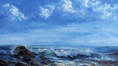 Oil Painting Sky And Clouds Painting Oil Kevin Clouds Storm Paint Wave Seascapes Paintings Sea ...