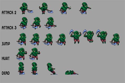 Free Orc Sprite Sheets Pixel Art Download - CraftPix.net