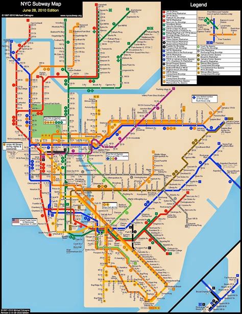 New York City Subway Map With Street Names | US States Map