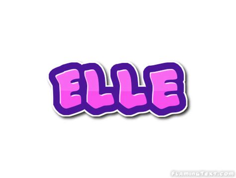 Elle Logo | Free Name Design Tool from Flaming Text