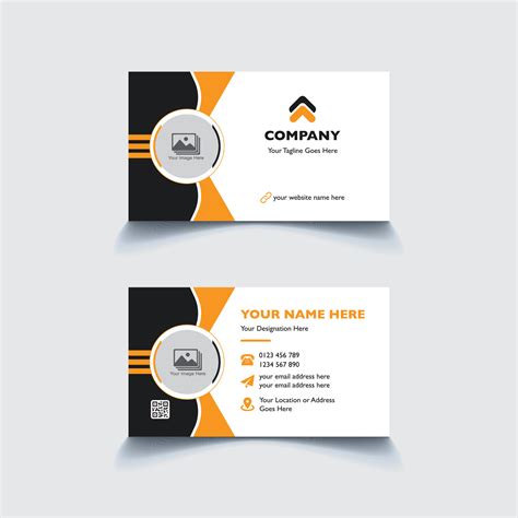 Modern creative business card design template. unique shape modern business card design 23781608 ...