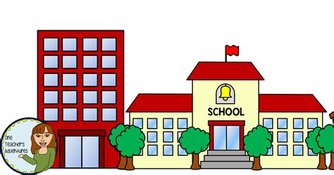 One Teacher's Adventures: Community Buildings Clip Art Set