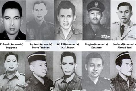 Foto : 10 Pahlawan Revolusi yang Gugur dalam Peristiwa G30S/PKI