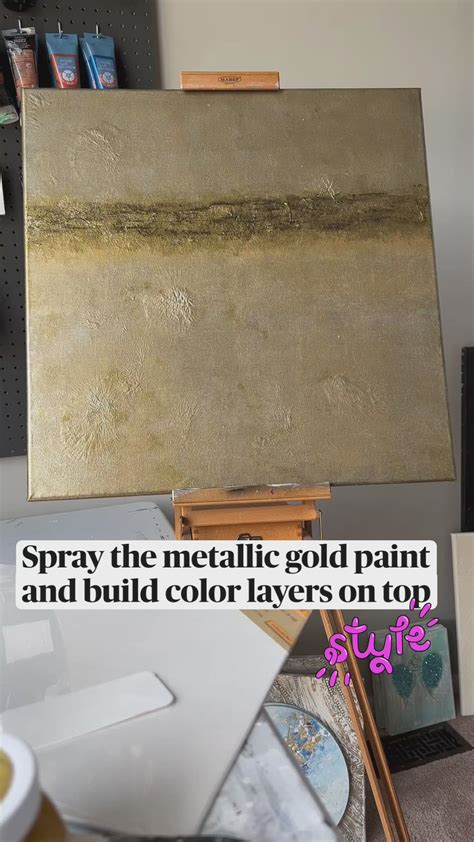 Adding gold accents to your art by using gold spray paint - art tutorial, painting techniques 🖼 ...