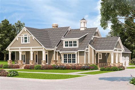 Plan 55209BR: 3-Bed Craftsman Home Plan with Side Porch Options | Craftsman house plans ...