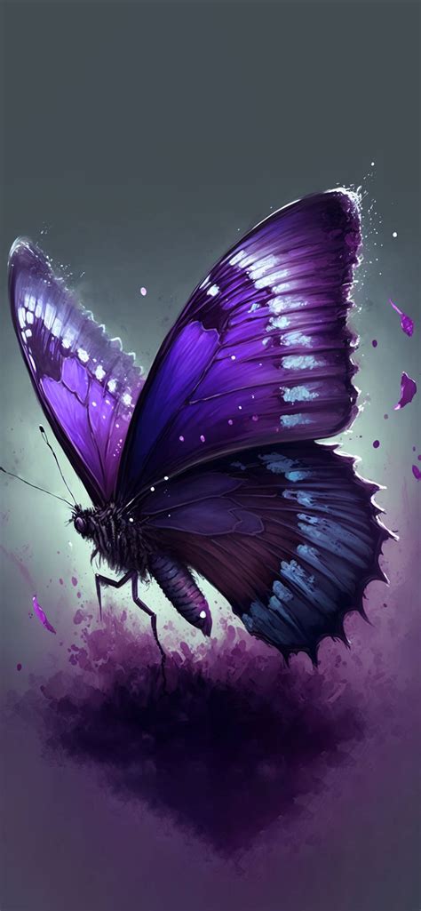 Cute Purple Butterfly Wallpaper