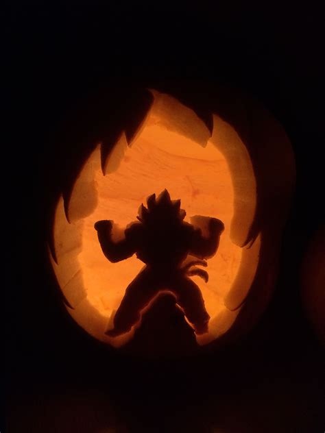 Goku Pumpkin Stencil : Dragonball, Goku, Super Sayan | Koriskado