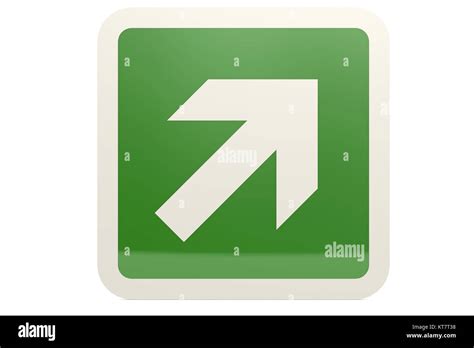 Green up right arrow sign Stock Photo - Alamy