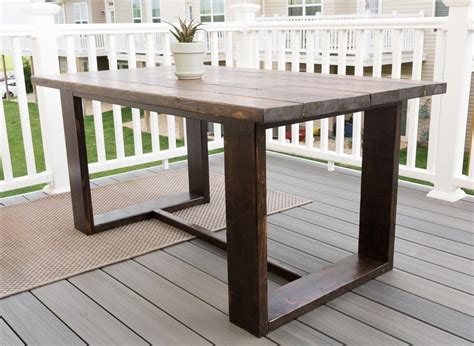 Free plans to build your own outdoor dining table