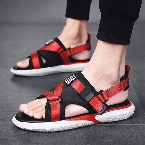 Hot Men's Sandals Summer Outdoor Casual Sandals for Male Gladiator Anti Skid Slippers Fashion ...