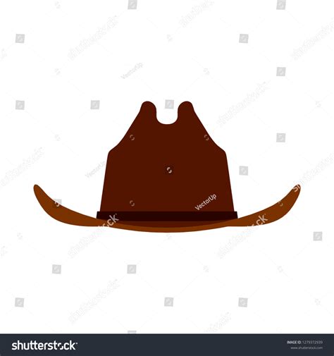 Cowboy Hat Brown Front View Icon Stock Vector (Royalty Free) 1279372939 | Shutterstock