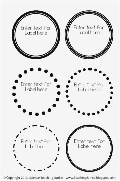 2 In Round Label Template - Printable Word Searches