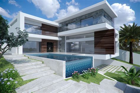 Modern Minimalist House Exterior 3D model | CGTrader