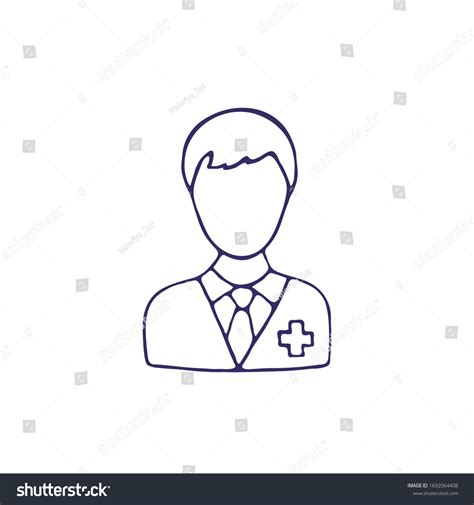 Doctor Doodle Icon Black Hand Drawn Stock Vector (Royalty Free) 1692064408 | Shutterstock