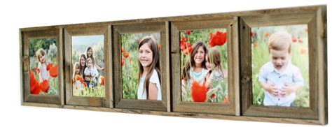 Rustic Collage Picture Frame | 5x7 Barnwood Multi Opening