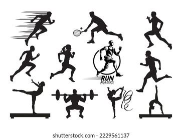 Athletics Clipart Black And White