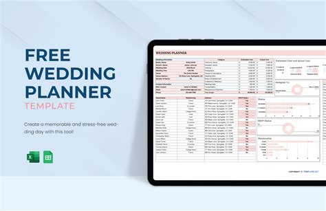 Free Wedding Planner Template - Download in Excel, Google Sheets | Template.net