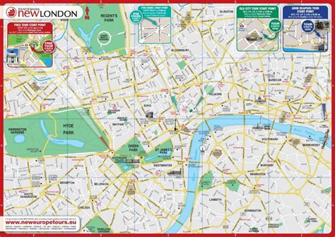 Printable Map Of Central London | Globalsupportinitiative throughout Central London Map ...