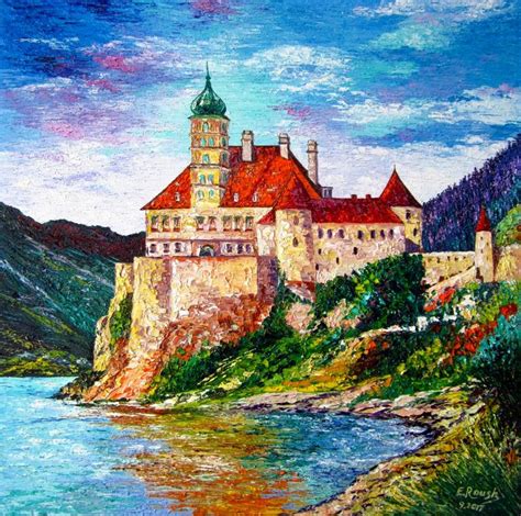 Castle By The Lake ( German Castle). Painting by Elena Roush | Saatchi Art