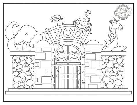 Zoo Animal Coloring Pages For Toddlers