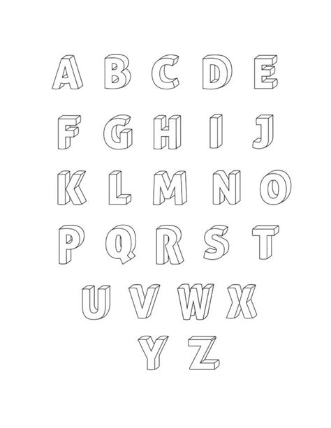 Printable 3D Bubble Letters Set | Bubble letters alphabet, Lettering alphabet, Lettering fonts