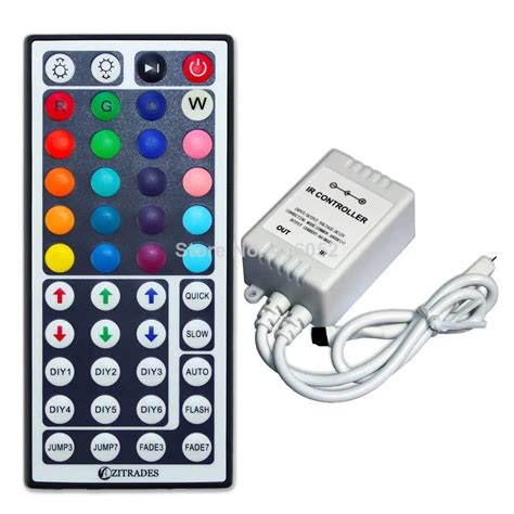 4set/lot led lights rgb controller, 12V 44Key IR Remote Controller Control LED light strip for ...