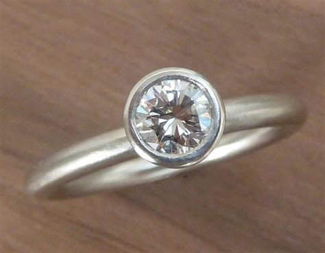 Solitaire Engagement Ring Set Half Carat Diamond Recycled - Etsy