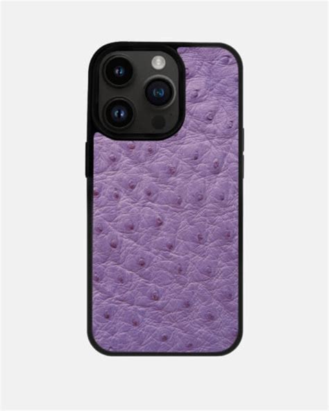 Purple Ostrich Leather Iphone 13 Pro Max Case Leather Purple - Etsy