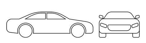 Abstract Car Outline Stock Illustration - Download Image Now - Car, Outline, Line Art - iStock